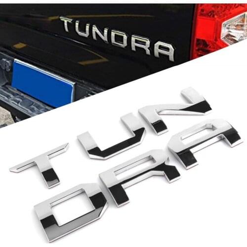 DIY Tailgate Insert Letters Chrome plating 3D Car Styling car Sticker emblems car accessories For Toyota Tundra 2014-2018