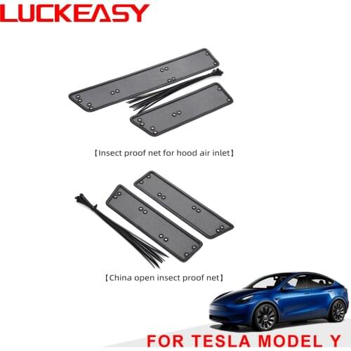 Suitable for Tesla Model Y 2021 air-conditioning air inlet insect screen, front bumper air inlet filter protection accessories