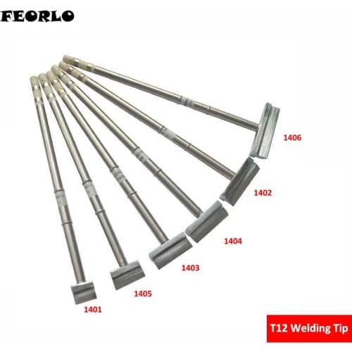 FEORLO Shovel Type T12-1403 1405 1404 1406 1401 1402 T12 Soldering Iron Tip STC LED STM32 OLED Temperature Controller For Hakko