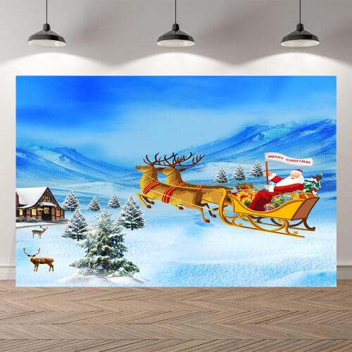 Seekpro Photography Background merry christmas party cartoon snow man snow ground Santas Backdrop Photo Photocall