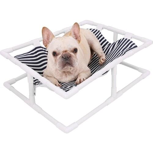Cat Striped Hammock Dual Side Pet Bed Moisture-proof Comfortable Cat Puppy Bed for Summer Winter