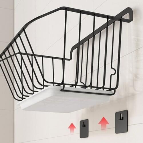 50LB Kitchen Wall Hanging Storage Basket Fruit Vegetable Spice Rack with Drain Organizer Dish Drying Shelf Container