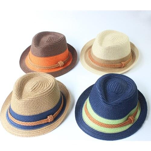 2021 Summer New Parent-Child Childrens Straw Cap Baby Boy Straw Hats Seaside Outing Beach Hat Baby Girl Sunscreen for Children