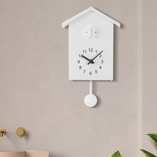 Sweeping Wall Clock Cuckoo ABS Plastic Cuckoo Telling Time Living Room Table