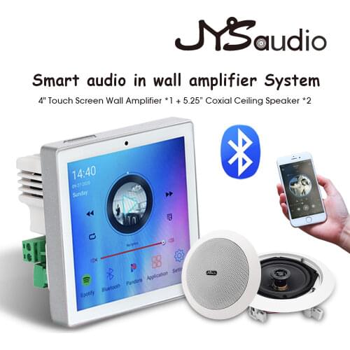 Touch Screen In Wall Amplifier Android System Bluetooth WiFi Fm Audio HiFi Stereo Sound PA Ceiling Speaker Home Background Music