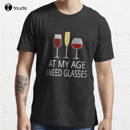 New At My Age I Need Glasses T-Shirt Cotton Men Tee Shirt