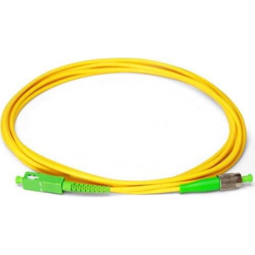 High quality SC APC-FC APC single mode Simplex Fiber Optic Patch Cord SC-FC FTTH Fiber jumper Free Shipping