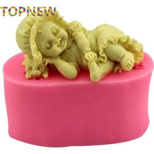 Food Grade Silicone 3D Baby Shaped Mold Soap Mold Cake Decoration Fondant Mold