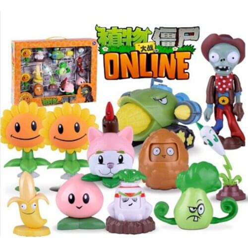 Genuine Plants vs. Zombie 2 Toys Complete Set gift for Boys Large Ejection Anime Figure Childrens Dolls with Colorful Box