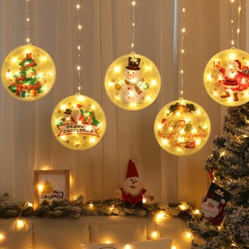 USB Christmas Hanging Lights LED String Light Room Decoration Accessories Merry Christmas Holiday Lamps for Home Garden 2022