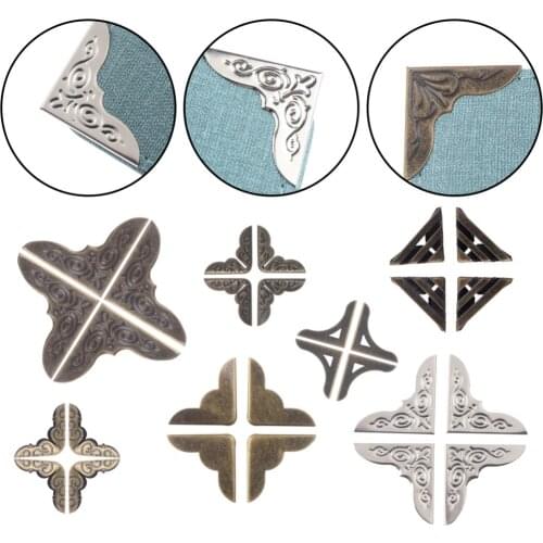 Cute Metal Book Corner Edge Vintage Triangle Carved Decorative With Storage Box Kids Stationery