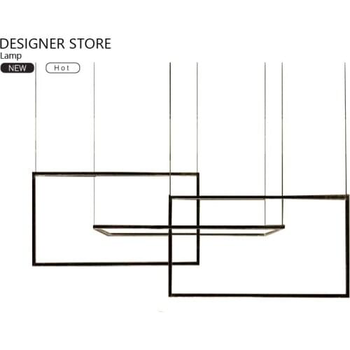 Nordic Studio Chandelier Duplex Building Fashion Simple Restaurant Bar LED Chandelier DIY Combination Lamp