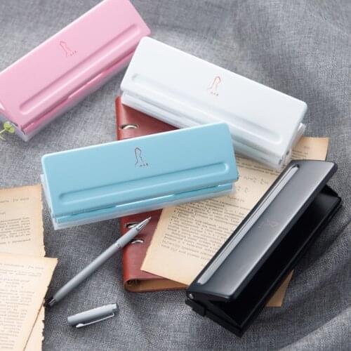 6-hole Standard Adjustable Punching Machine Loose-leaf Notebook Core Punching Student Stationery Office Binding Supplies Puncher