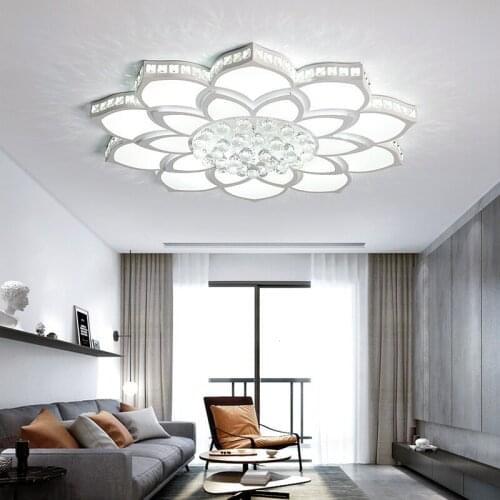 Simple Petal Crystal Ceiling Lights Living Room Bedroom Study Room Ceiling Lamps LED Modern Ceiling light fixture