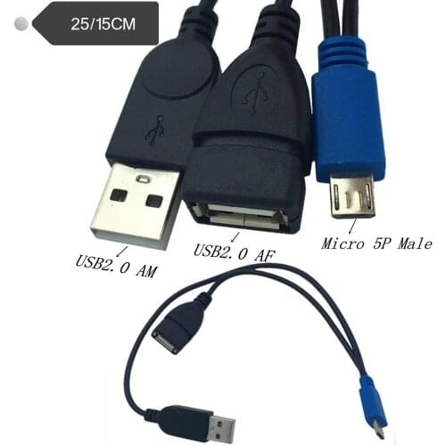 USB-OTG U disk mobile hard disk data cable conversion cable Android phone tablet with power supply MICRO