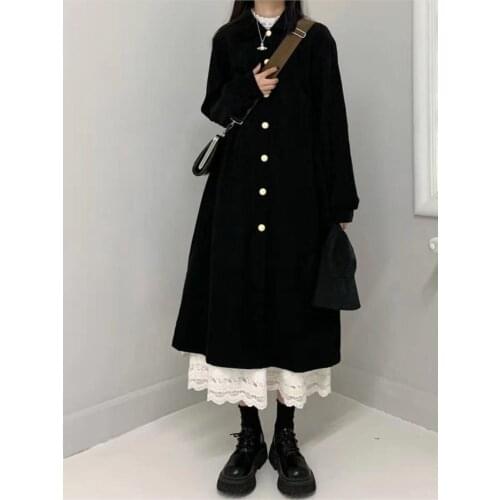 Hstar Dress Sets Women All-match Leisure Vintage Trendy Simple Female Long Sleeve French Style College 2 Piece Outfit Elegant