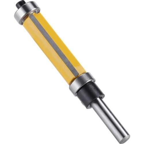 1PC 1/4" Shank Milling Cutter Wood Carving Double Bearing Trimming Cutter Double Edge Straight Router Bit Woodworking