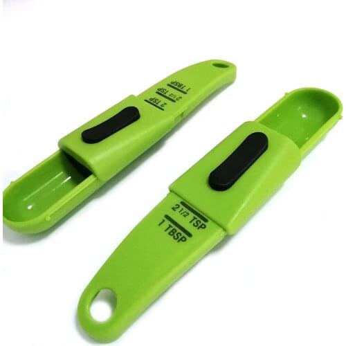 1pcs Double End Measuring Spoons Plastic Adjustable Scale Measure Spoon Multi Useful Sugar Spoon Kitchen Baking Measure Tools