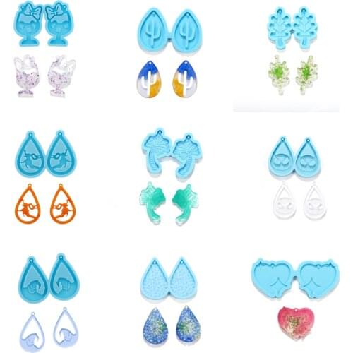 1pcs Tiny 3D Design Silicone Jewelry Earring Necklace Pendant Mold Casting Mould Jewelry Making DIY Craft Tool UV Resin Mold