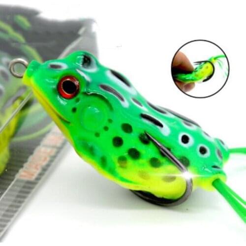 1 Pc Frog Lure Fishing Lures Topwater Ray Frog Artificial Lure Soft Bait Double Hooks