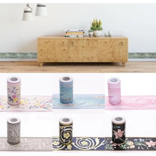 10M Waist Line Wall Sticker Kitchen Waistline Bathroom Toilet Waterproof Self Adhesive Wallpaper Border Room Floor Decor Decals