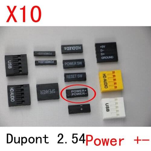 10pcs 2Pin 2.54 dupont dupont connector lettering power +- TJC8 2.54mm pitch connector replace Molex connector