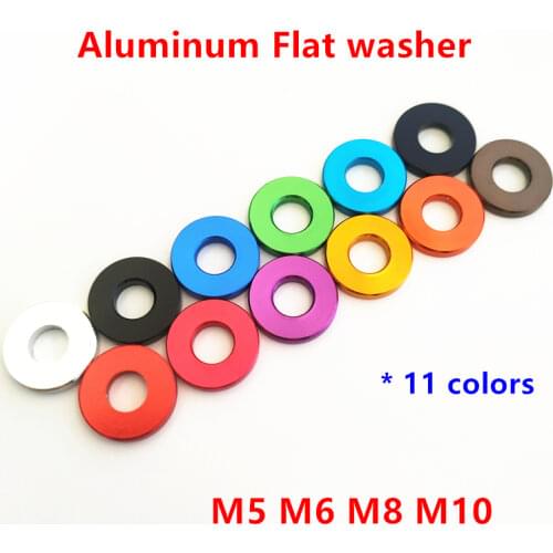 10pcs M8 M10 aluminum flat washer gasket anodized colorful aluminum plain washer for RC Model Parts