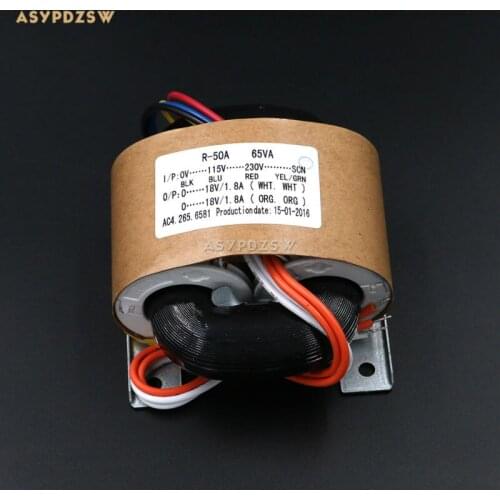 115V / 230V 65VA Dual 18V R type transformer With shielded wire output 65W (18V+18V)