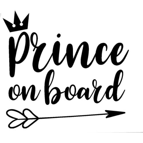 21x19cm Cool Decoration Car Sticker Prince on Board waterproof decals Car Styling Accessories Vinyl Window Decor Removable T053