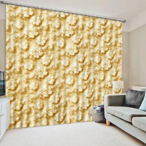 3D Curtains Europan Blackout Curtains 3D Window Curtains Beautiful Flower Curtains for Living Room Bedroom 3D Drapes