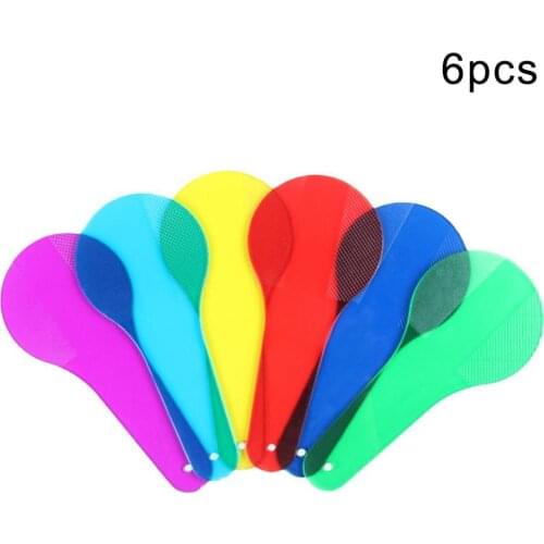 6Pcs/Set Kids Students Color Filter Films Transparent Light Filter Color Films Kids Physical Experiment Supplies Educational Toy