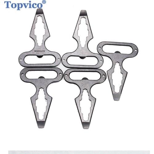 Topvico 5pcs/pack Keychain Self Defense Supplies Protection Tools Stainless Steel Bottle Opener Personal Defense Safety Security