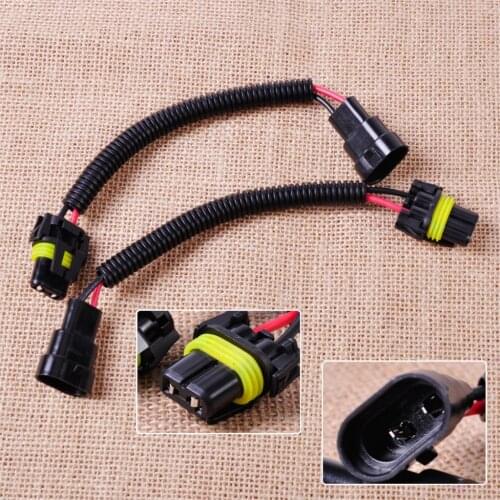 DWCX 2pcs Car Extension Adapter Wiring Harness Socket Wire Connector for HB4 9006 9012 Headlight Fog Light Lamp