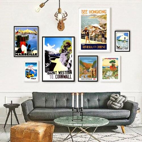 Hd Prints Natural Scenery Canvas Painting Wall Art City Travel Retro Poster Home Decor For Living Room Modular No Frame Pictures