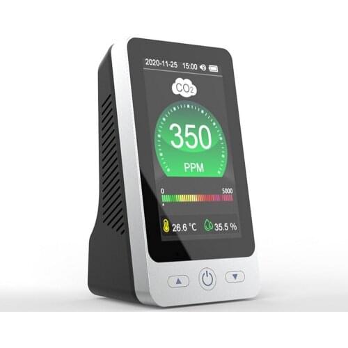 DM128 CO2 Meter Indoor Air Quality Monitor 4.3inch LCD Carbon Dioxide Temperature Humidity Detector NDIR Sensor Analyzer