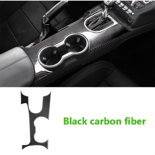 Carbon Fiber Car Gearshift Panel Cover Decoration For Ford Mustang 2015-2017 Center Console Car Accessories Car-styling