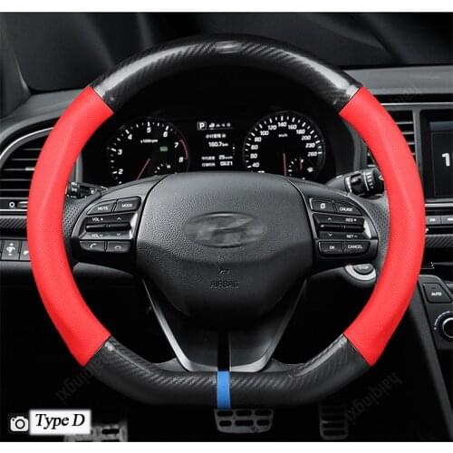 Steering wheel cover set for Hyundai Tucson IX35IX25 Sonata Katsuda ELANTRA Verna Elantra carbon fiber car accessories