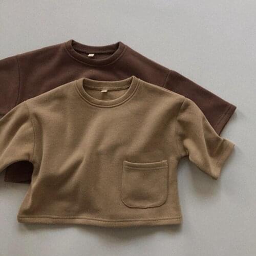 Spring Baby Boys Girls T-shirt Childrens Casual Kids Autumn Baby Boys Girls Long Sleeve T-shirt 1-6 Years Old