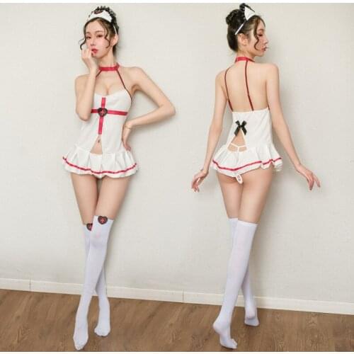 Nurse Cosplay Uniform Costume Complete Outfit Sexy Lingerie Nurse Cosplay Suit Female Erotic Cosplay Sex Costume