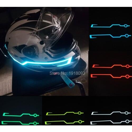 2pcs LED Strip to Decor Helmet Motorcycle Waterproof Helmet Motorcycle EL Light EL Strip DIY Motorbike Motor Riding Signal