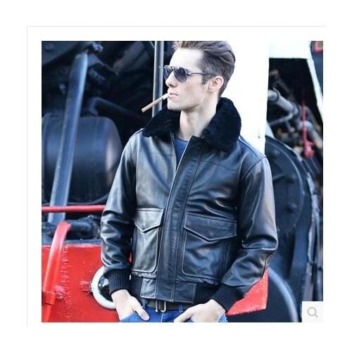 DHL.Free Shipping.Top Brand winter warm genuine fur leather jacket.motorcycle jackets,men plus Eur size clothing,rider coat