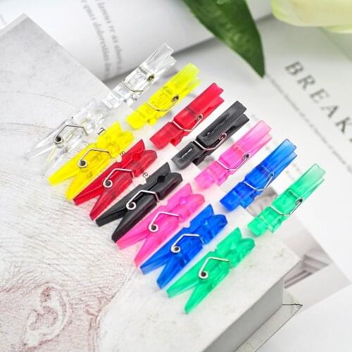 New Mini Photo Clip 35mm Color Clip Paper Photo Clip DTY Clothespin Craft Decoration Clip Hook Clothespin Party Home Decoration