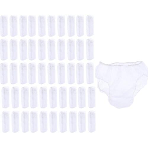 50x Unisex Disposable Panties Wrapped Breathable Convenient Travel Underwear