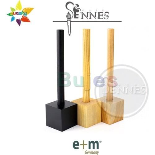 Original Germany e+m FSC2024 Straight cube Pencil Holder Wooden automatic pencil 1.18mm Black/log/light wood Stationery supplies