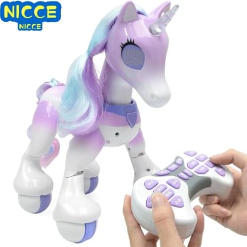 Nicce Creative Remote Control Horse Unicorns Robot Cute animal Intelligent Induction Electric Model Pet robotics Kids toys