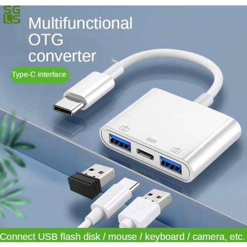 Type-C To USB OTG Adapter With PD Fast Charging Port USB 3.0 OTG Adapter audio port For U-Disk Mouse Keyboard Converter Adapter