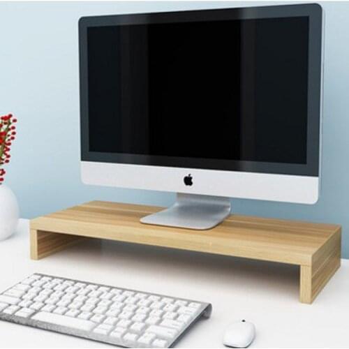 Universal 50*20 12cm Display Bracket Computer Monitor Heightening Rack Wooden Office Desktop Storage Rack LCD Base Bracket