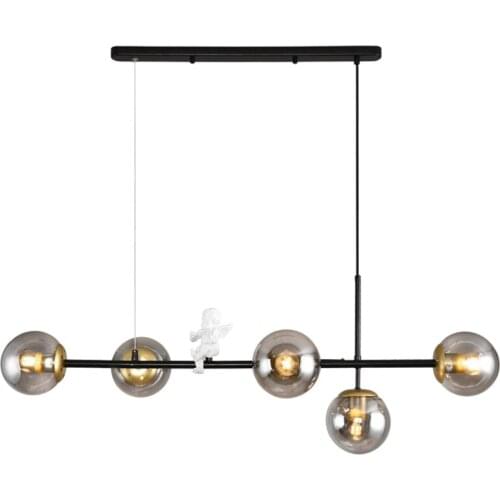Restaurant Glass Ball Long Rod Pendant Lights Dining Room Lamps Modern Bar Living Room Bird Angel Deco Hanging Lights Fixtures