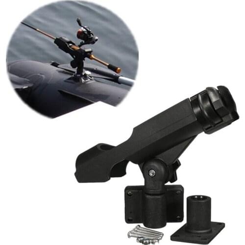 2020 Fishing Support Rod Holder Bracket Adjustable Removable 360 Degree Kayaking Yacht Fishing Tackle Tool With Screws For Boat