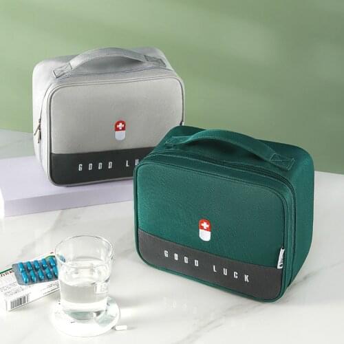Family Portable Emergency Storage Thickened Large-capacity Medicine Bag Layered Survival Cabinet Box First Aid Kit